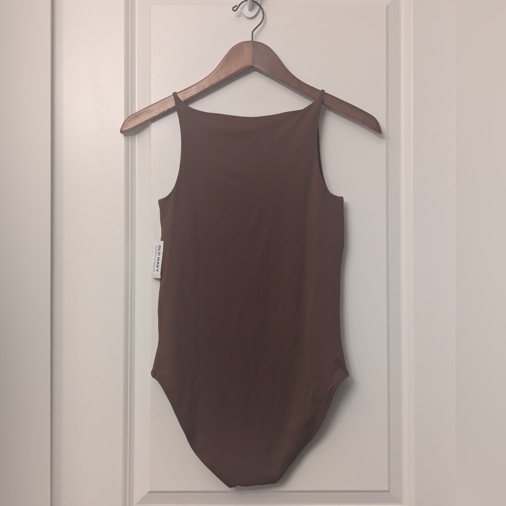 NWT Old Navy Double Layer Cami Bodysuit in Precious Earth Brown - Picture 7 of 7